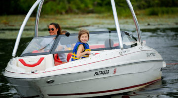 boating at summer camp